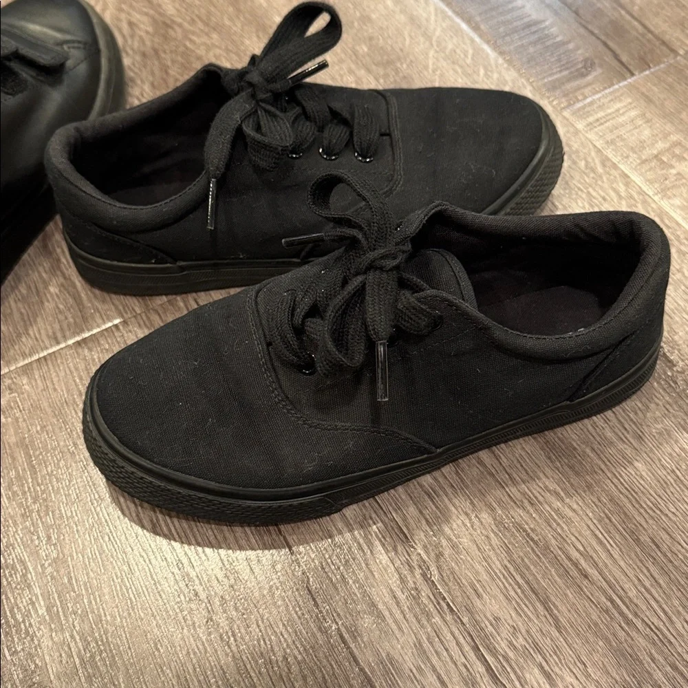 Kids /boys  set of two black dress shoes. Size 2